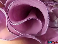 Greatly appealing upskirt closeup
