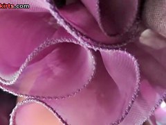 Greatly appealing upskirt closeup