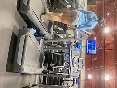 Gym candid big booty Latina