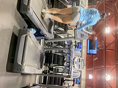 Gym candid big booty Latina