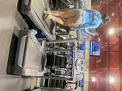 Gym candid big booty Latina
