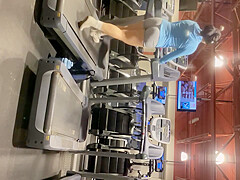 Gym candid big booty Latina