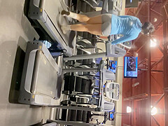 Gym candid big booty Latina
