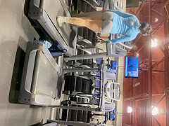 Gym candid big booty Latina