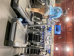 Gym candid big booty Latina