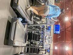 Gym candid big booty Latina