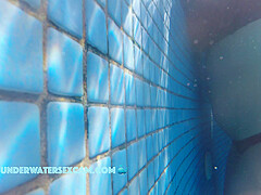 HOT BIKINI TEEN18+ MASTURBATES IN A PUBLIC POOL WITH AN UNDERWATER JET STREAM