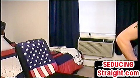 Hairy cock str8 stud with tattoos sucked by gay at home