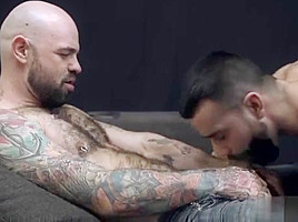 Hairy gay anal sex with cumshot