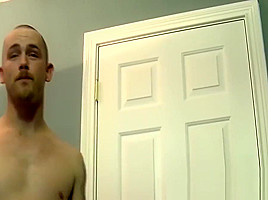 Hairy homo youngster Robert gets his cock sucked dry