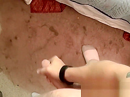 Hairy homo youngster Robert gets his cock sucked dry