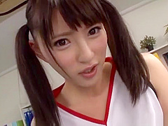 Hakii Haruka ,gets a messy cum on ass