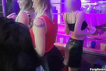 Handsome guys are fucking aroused chicks during a private party and getting them completely wild
