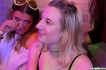 Handsome guys are fucking aroused chicks during a private party and getting them completely wild