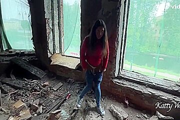 He Brought His Girlfriend To A Scary Abandoned House And Fucked Hard 25 Min With Katty West