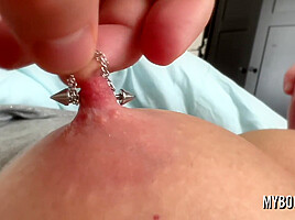 He Play With Big Tits Milf And Pierced Nipples