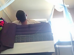 Head hanging off the bed *skullfucking hung