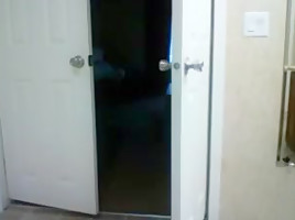 Hiding from Step daddy while chatting on webcam
