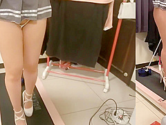 High Heels Training On A Treadmill Her Heels Are Full Of Beans