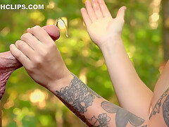 Hippie Festival Babe Gags And Pees On A Big Dick And Takes Cumshot
