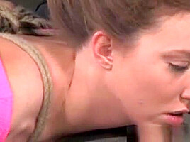 Hogtied Sub Gets Hair Bound