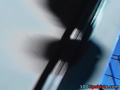 Horn-bringing upskirt movie scene