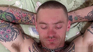 Horny brunette slut slurps her lover's fat throbbing cock