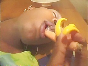 Hot Black Tranny Taking White Cock Inside Her Butt