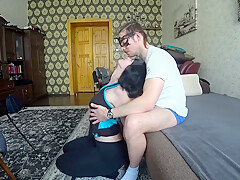 Hot Brunette Got Hard Dick In Her Pussy And Cumshot On The Belly (teaser)