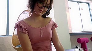 Hot Nerdy teen 18+ Takes A Break From Homework With Her Stepdads Big Dick - Leana Lovings