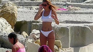 Hot Topless Amateur teens 18+ - Beach Photo Session