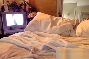 Hot Tranny Watching Porn while Toying her Ass
