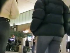 Hot ass in jeans on candid street video