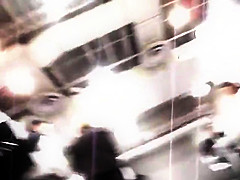 Hot blonde shopper shows a nice ass under her little black