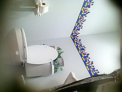Hot girl in long dress caught peeing