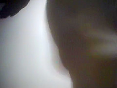 Hot girl wiping off her hairy pussy