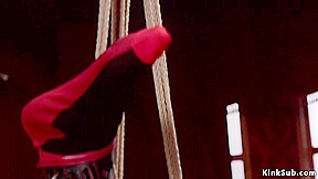 Hot slaves licking and anal pounding
