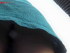 Hot thong of a sexy chick seen in free upskirt video