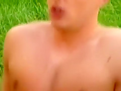 Hot twinky threeway cock fucking