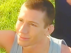 Hot twinky threeway cock fucking