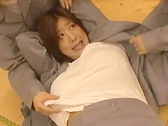 Hottest Japanese slut Nana Saeki, Yuka Osawa, Meguru Kosaka in Crazy Fingering, Gangbang JAV movie
