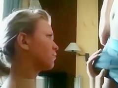 Huge facial on blonde chick