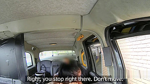 Hungarian amateur bangs in uk cab