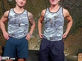 Hunk Navy Soldier Goes Deep Into Hot Muscle With Blain O Connor And Brandon Anderson