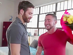 Hunky bearded top pounding bottom ass