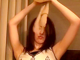 Hypnotic Japanese pantyhose face
