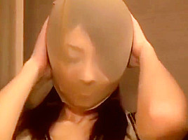 Hypnotic Japanese pantyhose face