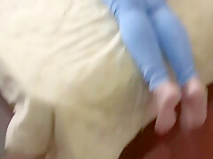 I Show My Ass To My Stepson He Gets Excited Pulls Down My Jeans And Wants To Stick His Cock In Me