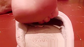 In her slipper