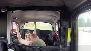 Innocent blonde banged in fake taxi